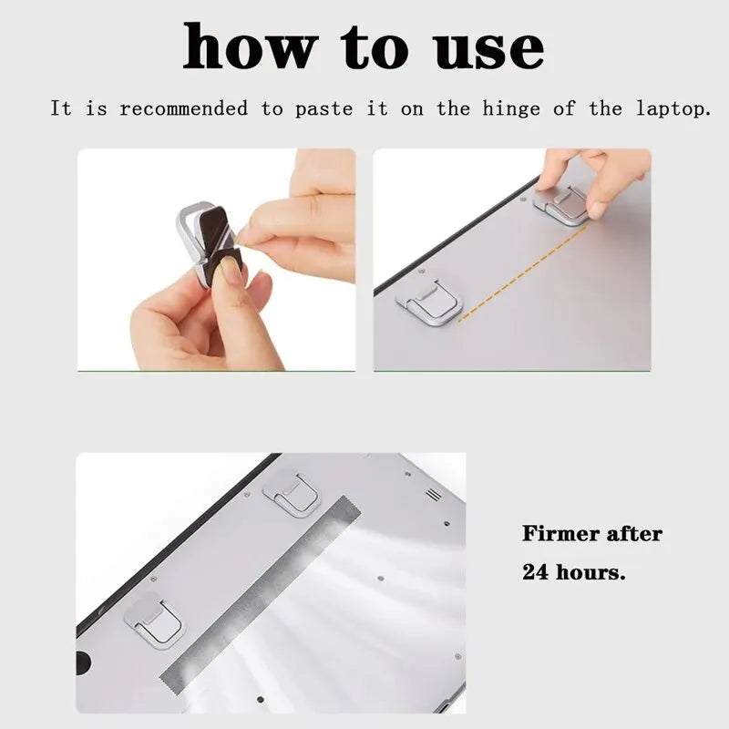 2pcs Foldable Laptop Stand Aluminium Alloy Non-slip Cooling Holder Invisible Universal Notebook Bracket for HP Dell Lenovo