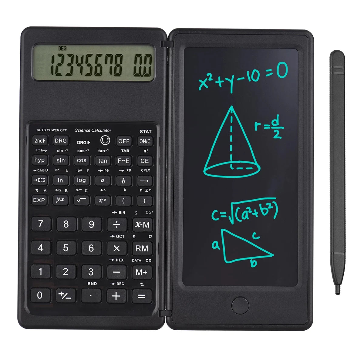 6.5 Inch Portable Calculator LCD Screen Writing Tablet Folding Scientific Calculator Tablet Digital Drawing Pad With Stylus Pen