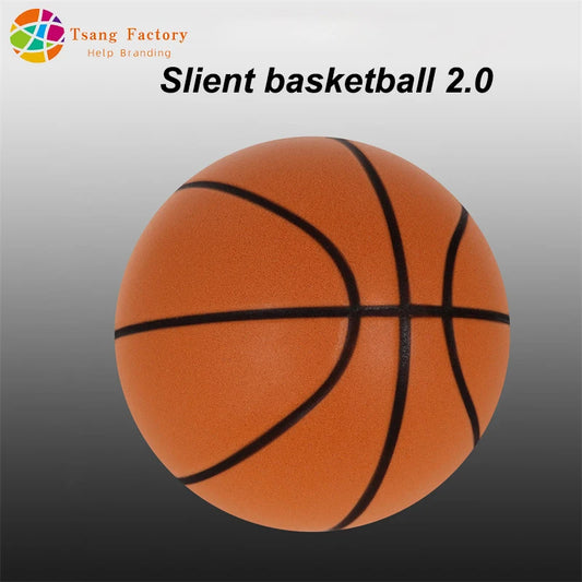 New Slient Basketball 2.0 Quiet Bouncing Ball Indoor PU Foam Bounce Basketball No Noise Squeezable Mute Ball With Groove Lines