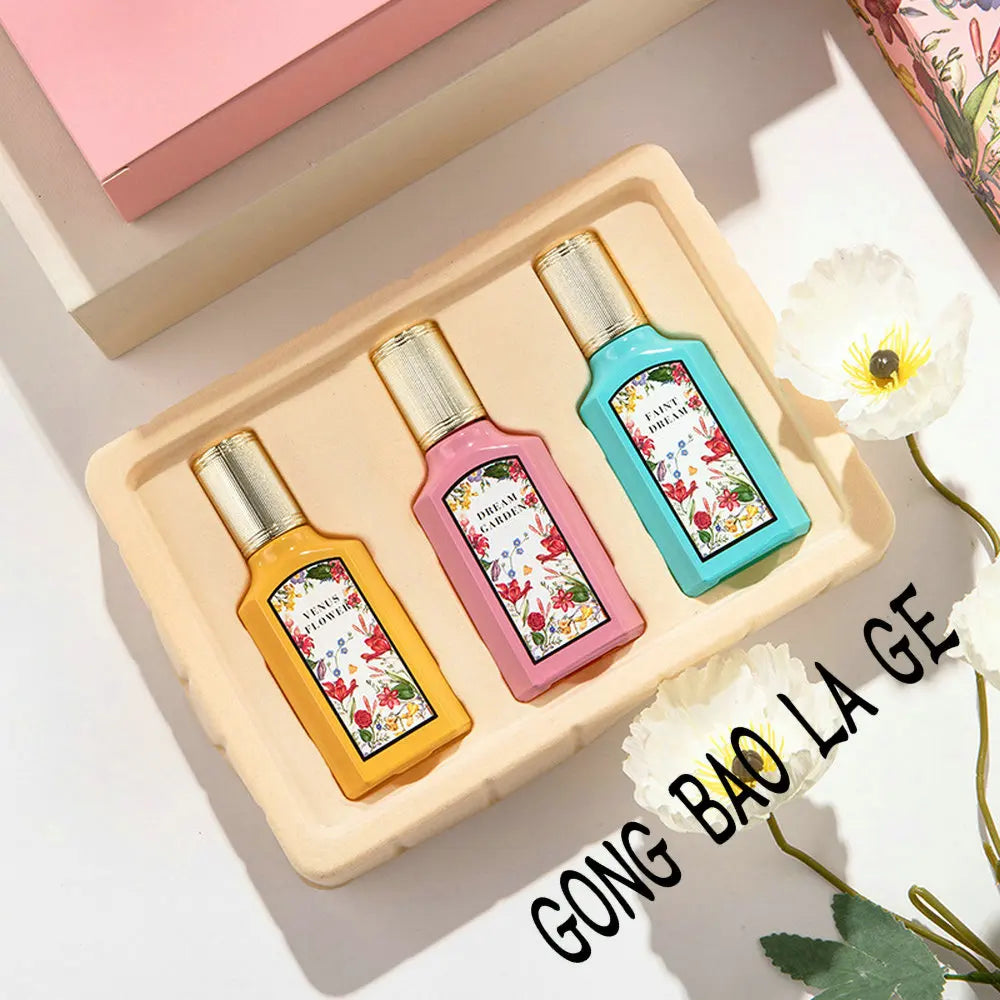 Brand духи 75ml Gift Box 3PCS Set Women Perfume Fragrance Floral Scent Body Splash Exudes Feminine Charm pheromone Eau De Parfum